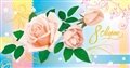 № 71-о/2009. С днем 8 марта! Розовые розы на декоративном фоне.