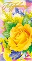 № 2013-037/5. Поздравляем! Жёлтая роза на розово-жёлтом фоне