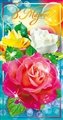 № 2014-001/5. 8 Марта! Три розы на декоративном фоне