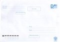 № 131К-2013. Маркированный конверт с литерой "D" для заказных отправлений с зоной для ШПИ